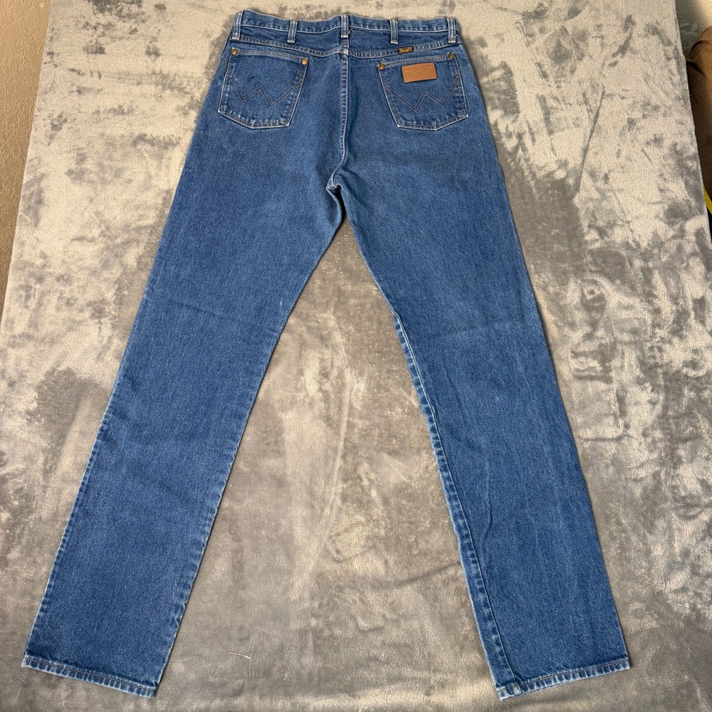 Vintage USA Wrangler Cowboy 90s Original Fit Jeans Mens 36x34 Straight Leg 13MWZ - Picture 2 of 9